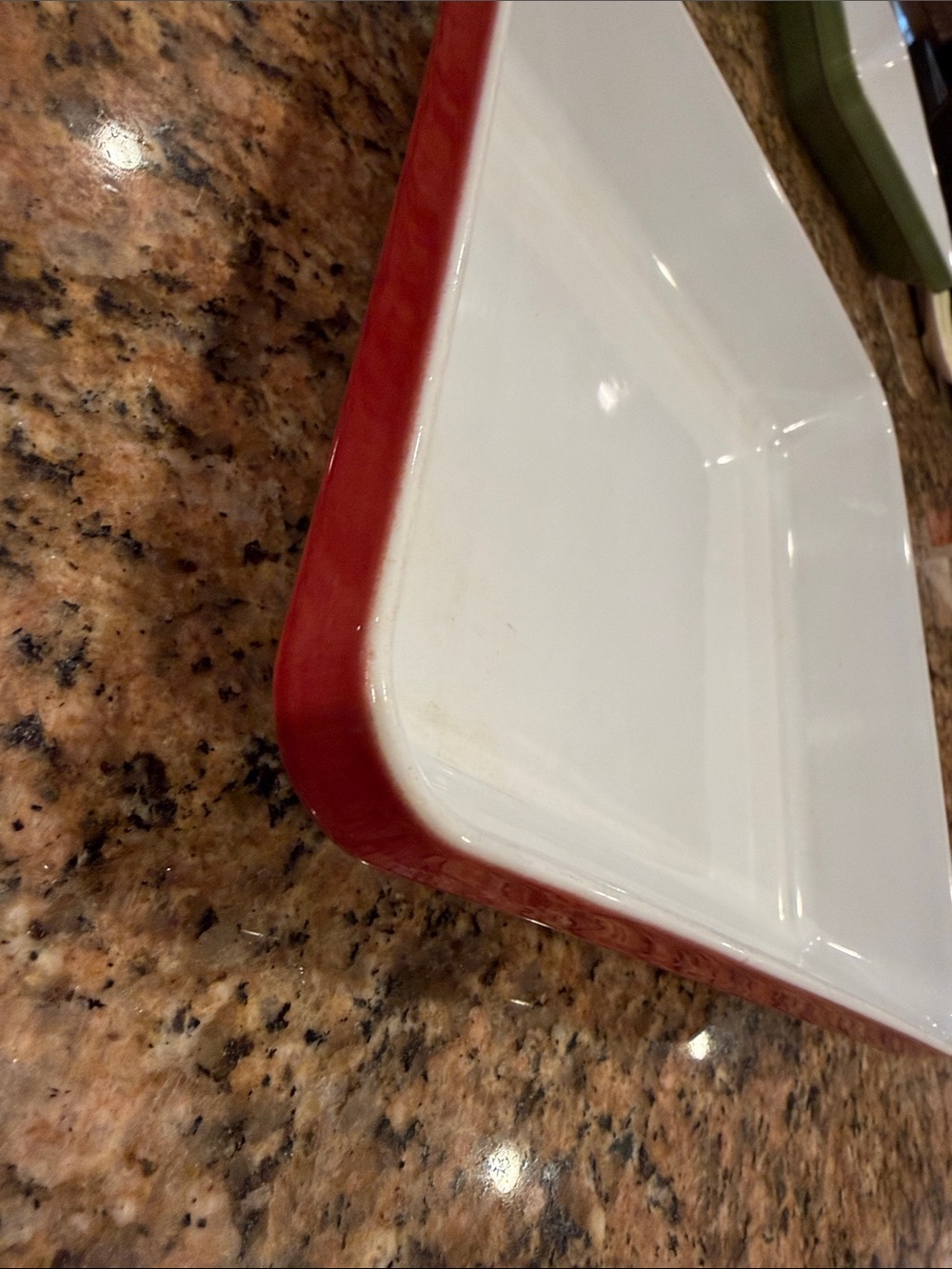 Emile Henry approx 9 in square ovenware casserole bake dish - red